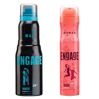 Engage Deo (Mate, Blush) Pack Of 2- 165ml Each(men Women)