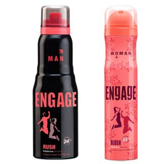 Engage Deo (Rush, Blush) Pack Of 2- 165ml Each( Men Women)