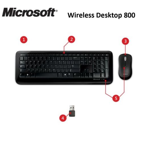 Brand New Microsoft Wireless Keyboard Mouse Desktop Combo 800