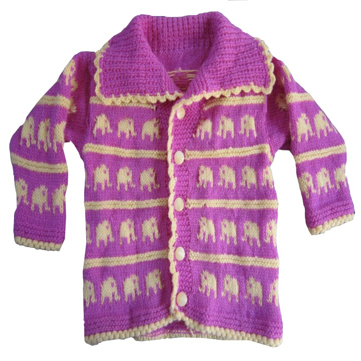 Buy Knitting House Hand Knitted Elephant Design Sweater. Online in India - 80...