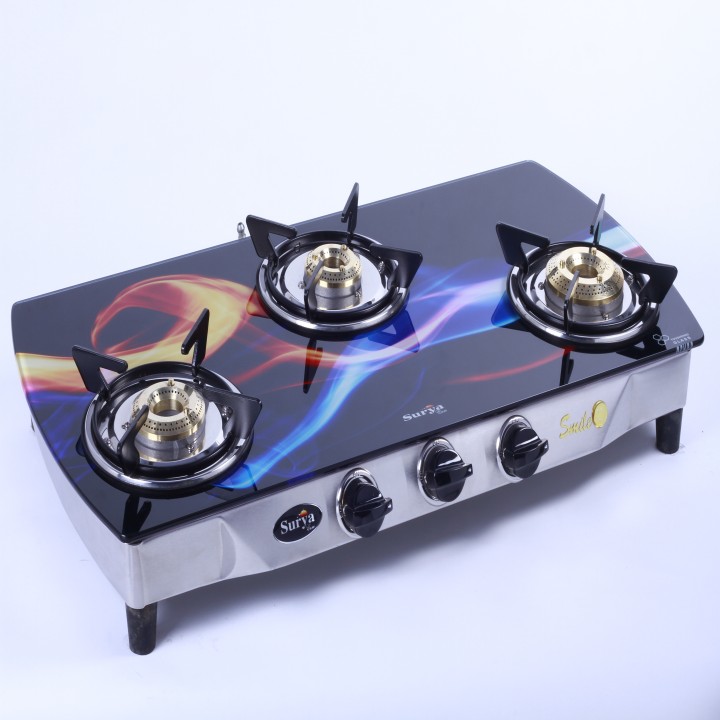 Surya Glass Top Gas Stove 3 Burner Price at Erin Loftis blog