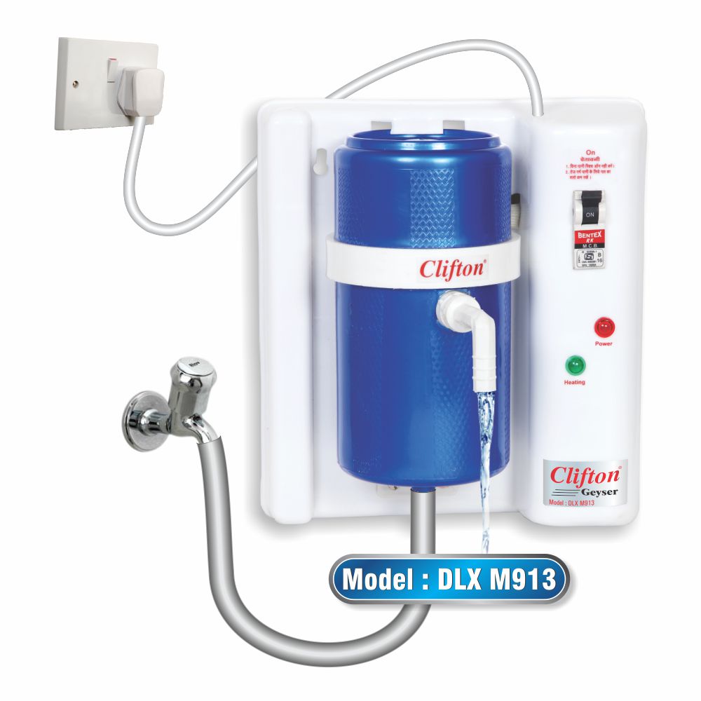 Buy Clifton Instant Portable Geyser DlxM913 Blue Online in India