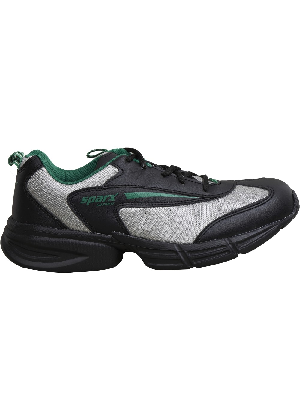 leather sports shoes black