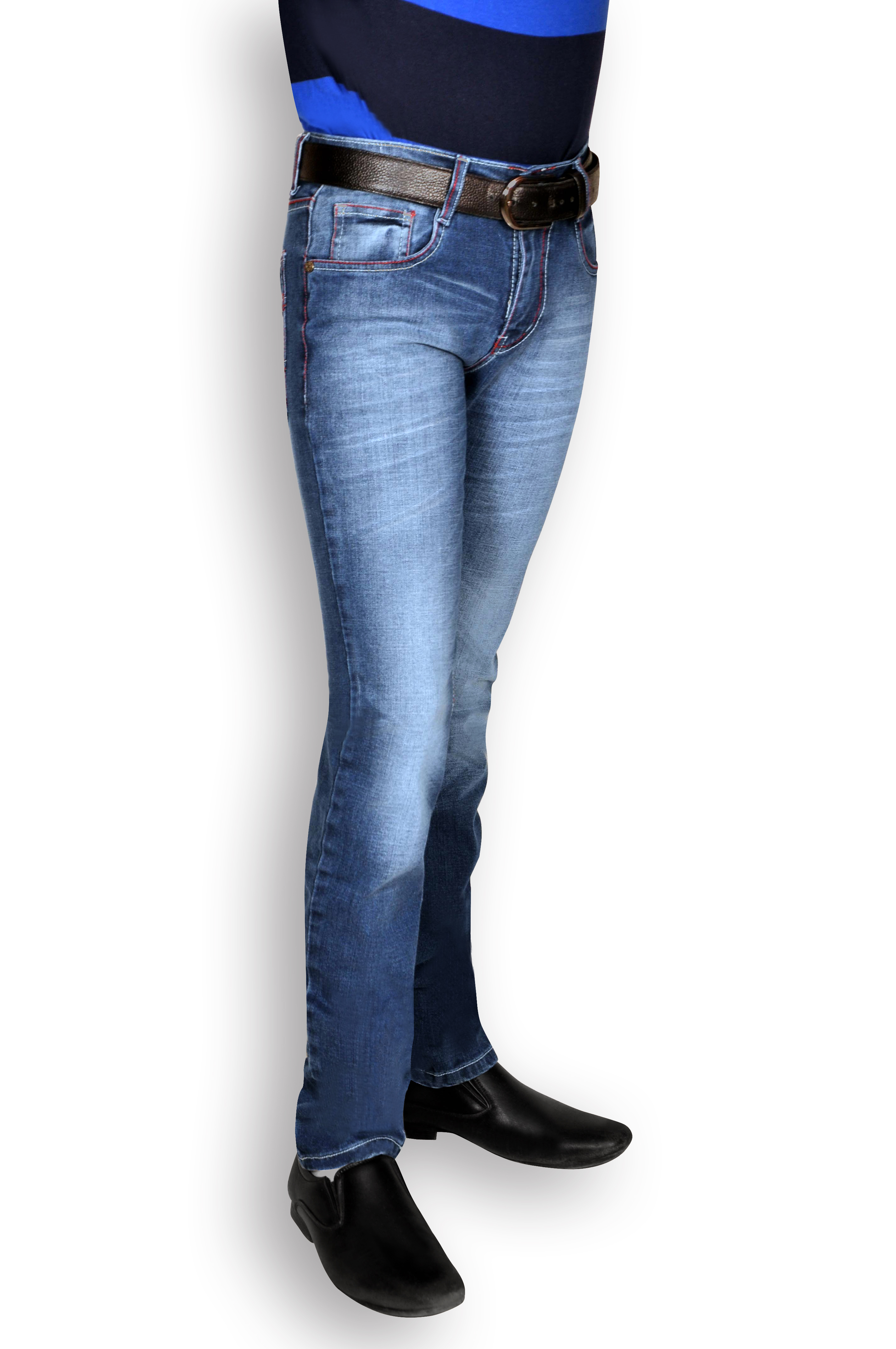 Uber Urban Men's Blue Stretch Slim Fit Denim