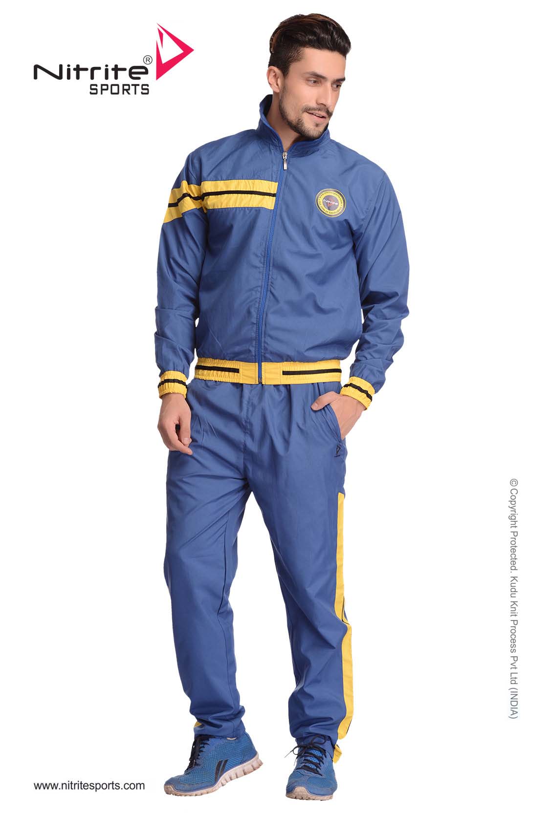 Buy Nitrite Sportswear Sports BlueYellow Tracksuit For Men Online in India 91619490