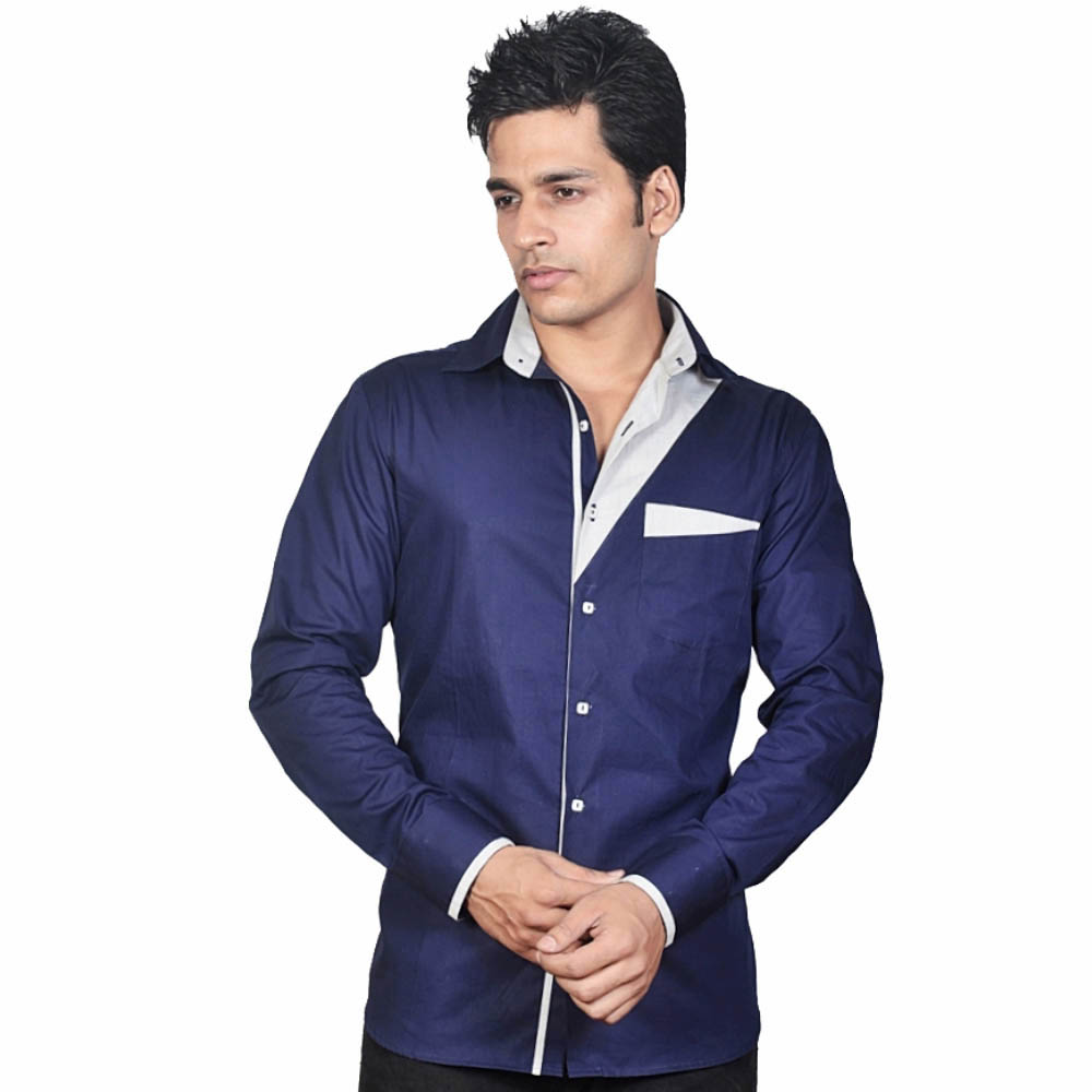 Online Dazzio Men's Stylish Blue Lounge Wear Shirt Prices ...
