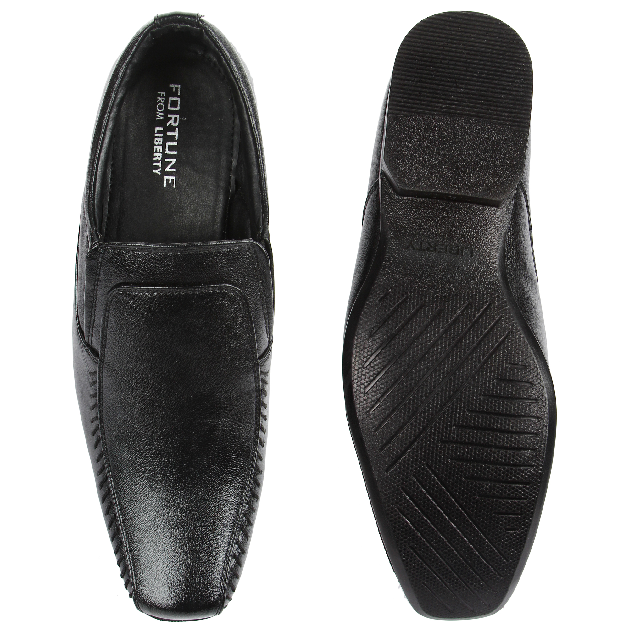 liberty men's black formal shoes