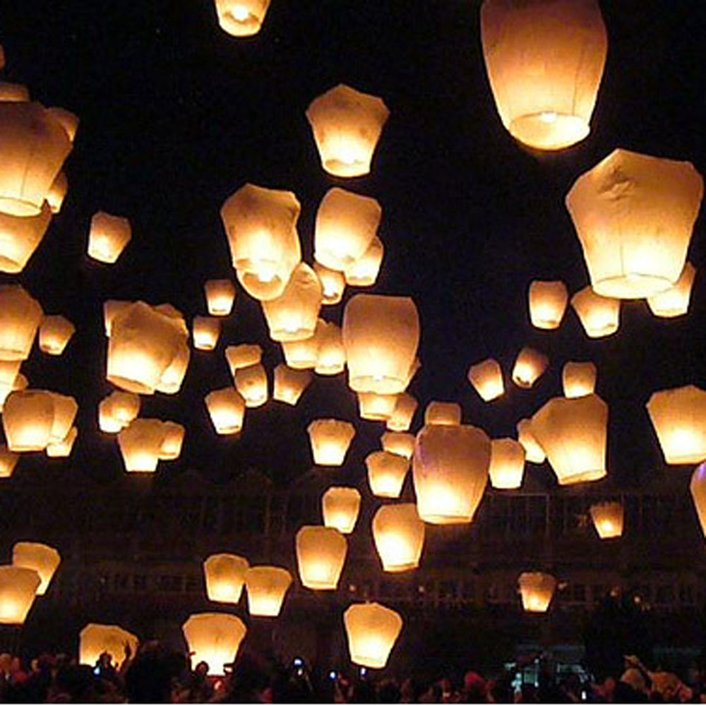 20/40/80/200 Chinese Fly Sky Paper Kongming Floating Wishing Lantern Wedding 
