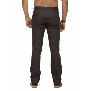 Fast N Fashion Swank Cotton Grey Solid Chinos