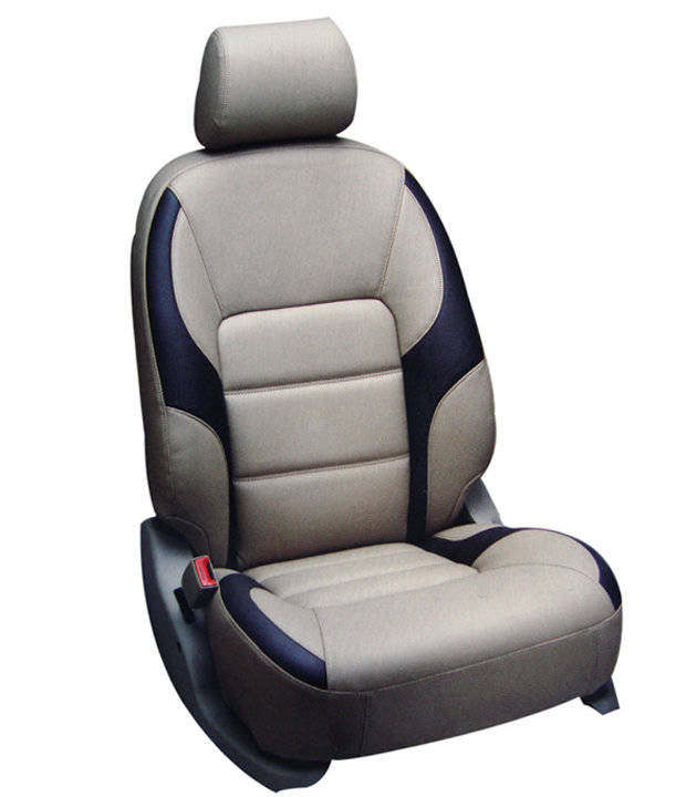 Hi Art Beige & Black Seat Cover For Maruti Alto 800 LXI,VXI,ZXI (Option