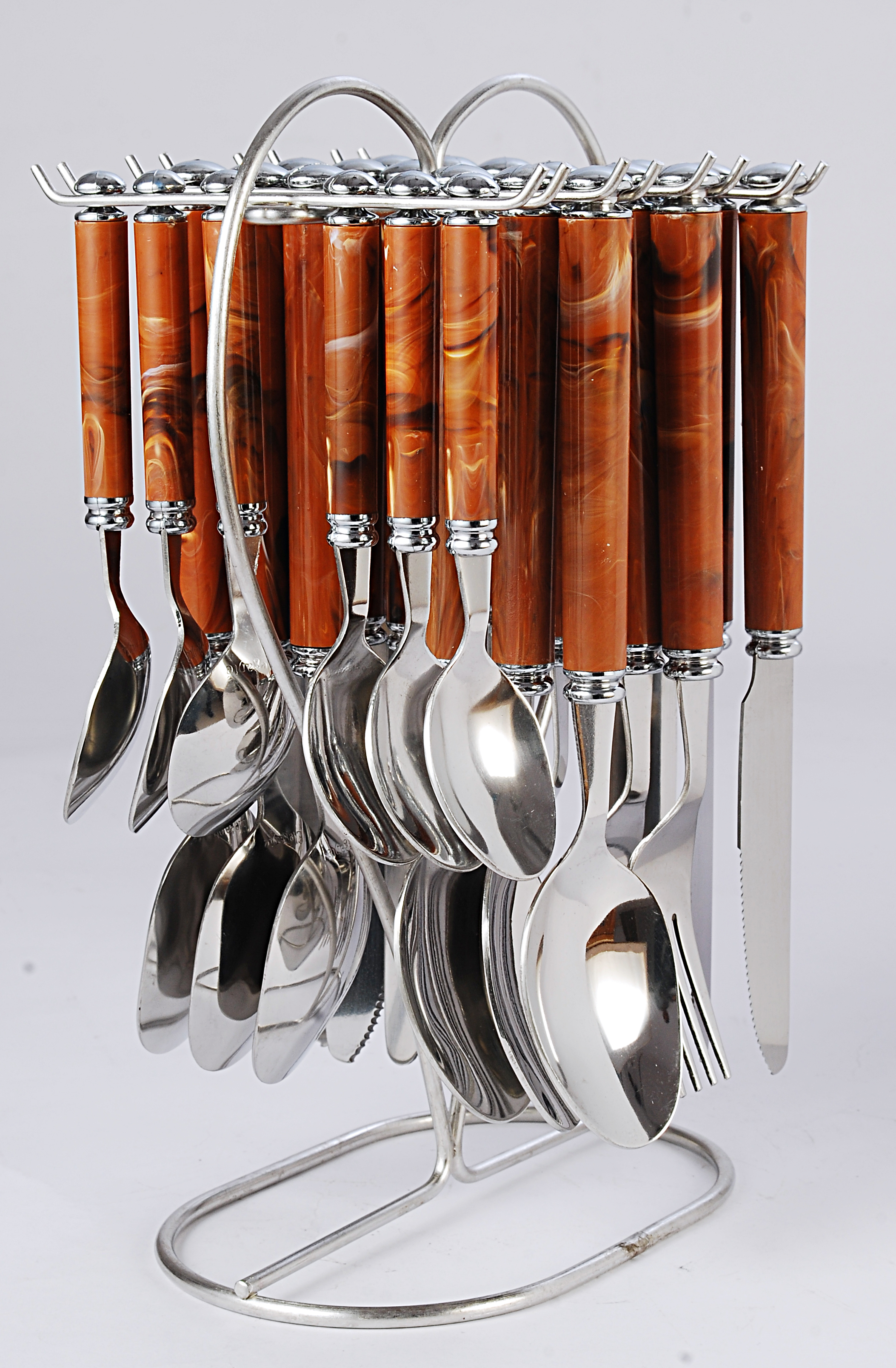 Elegante Viva Marble Look Cutlery Set 24 Pcs With Stand