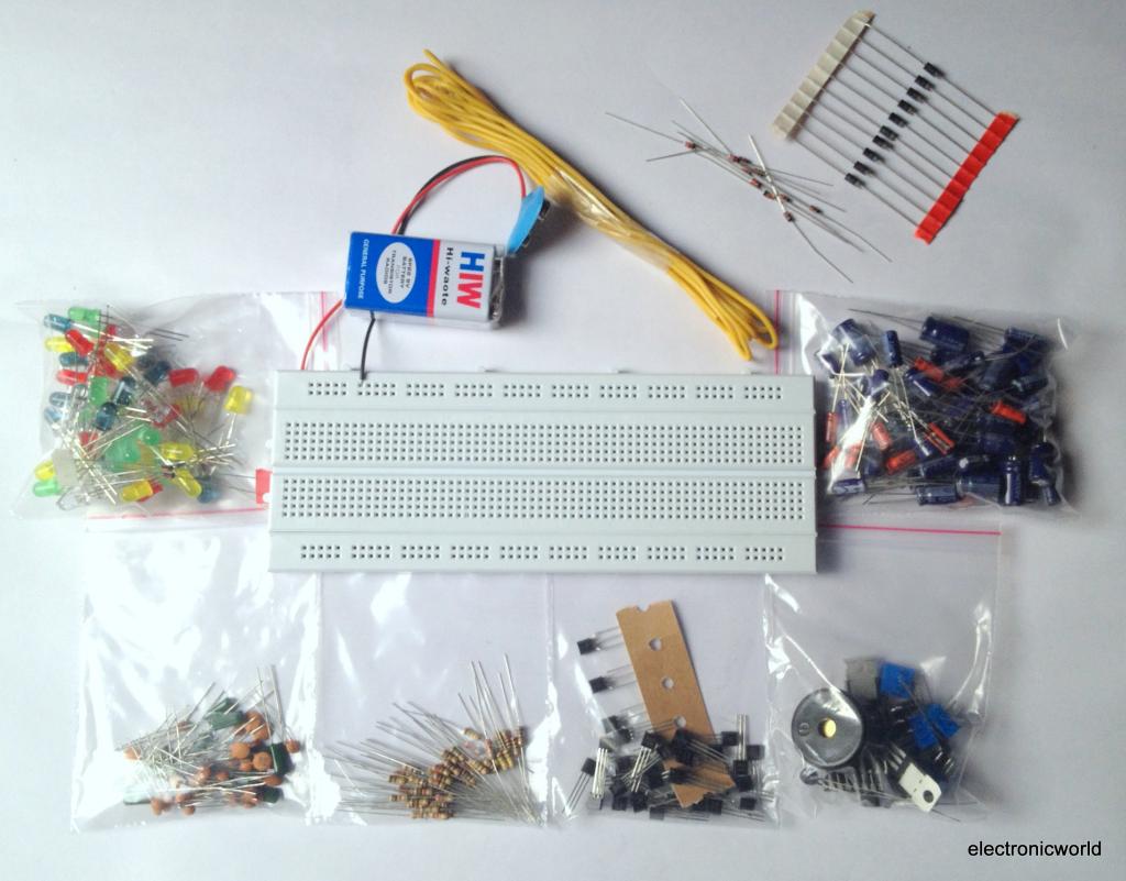 Online Electronic Component Kit Project [Breadboard, Wires, LEDs