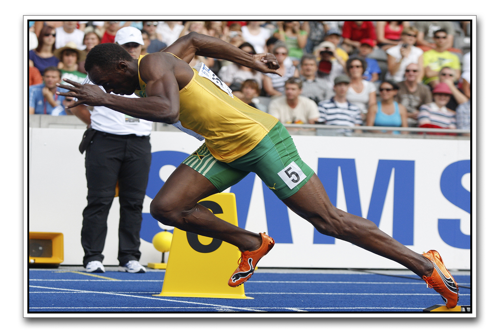 Usain Bolt Running Poster By Artifa