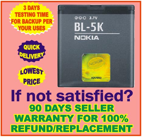 Nokia BL-5K BL5K BL 5K Mobile Battery For NOKIA C7 N85 N86 ORO X7 C7-00 X7