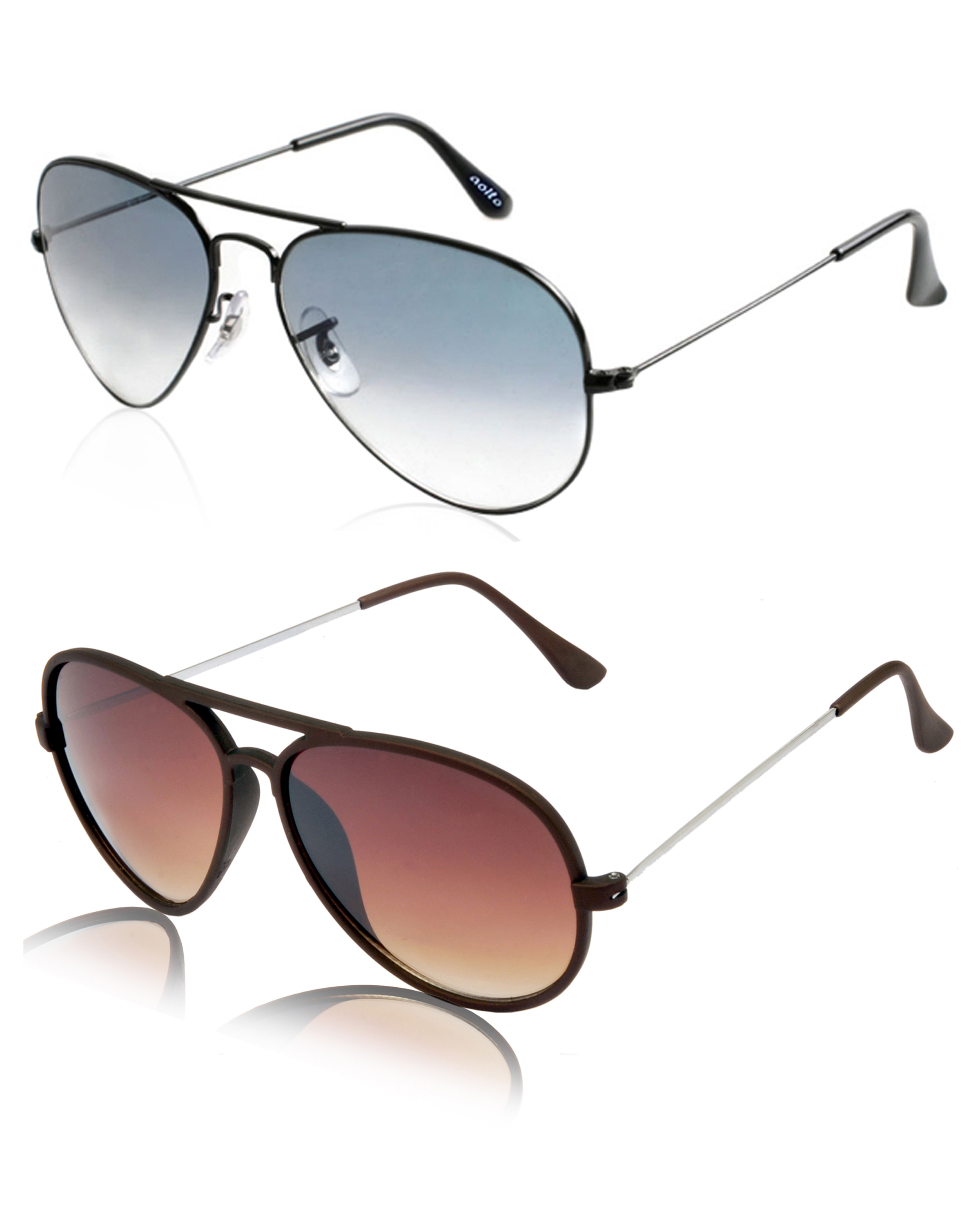 Aoito Classy Aviator Sunglasses & Aoito Stylish Brown Aviator Sunglasses.