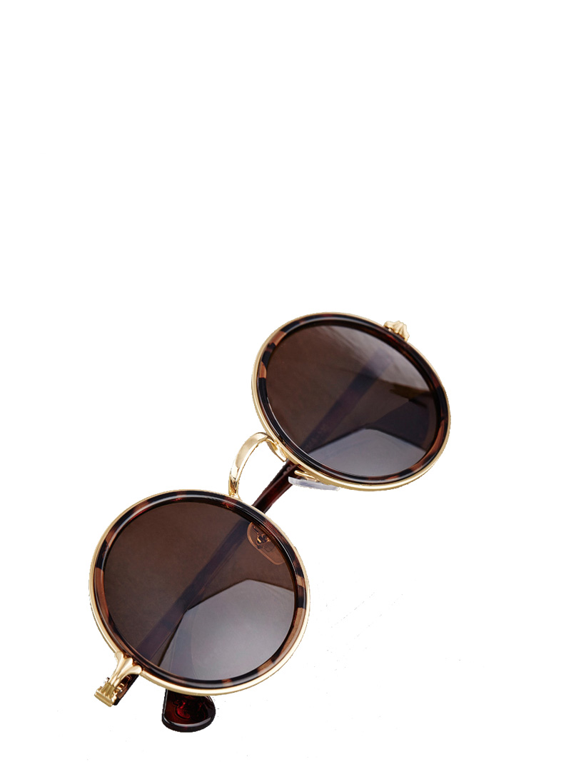 Gold Frame Round Sunglasses