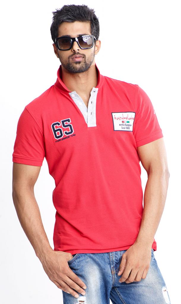 Masculino Latino Red Fashion Polo-shirt (MLP104A