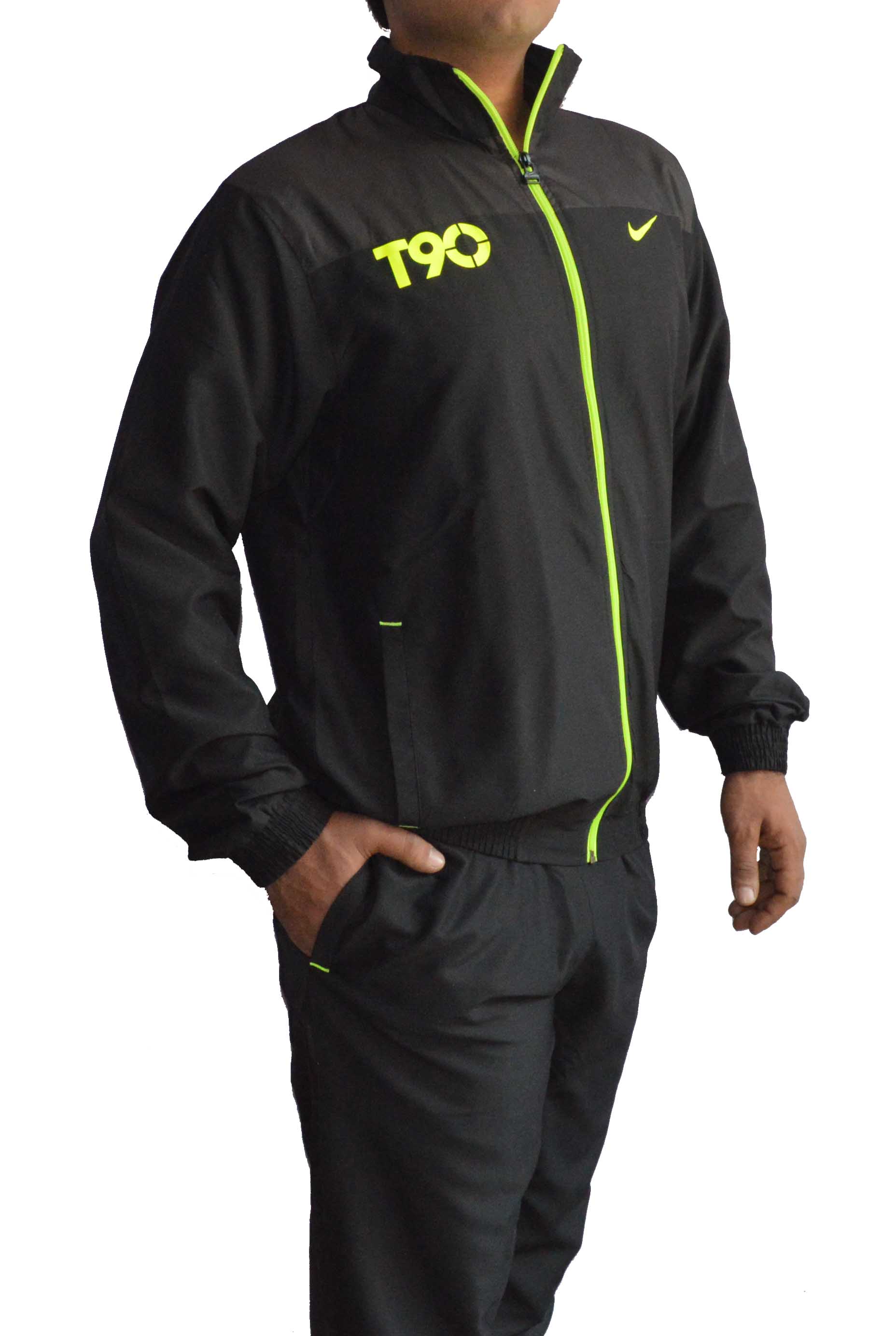 black nike slim fit tracksuit