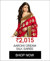 Aarohi Cream Red Designer Cotton Brasso & Bhagalpur Silk Saree