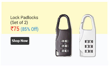 3 Digit Number lock Padlocks (Set of 2)                        