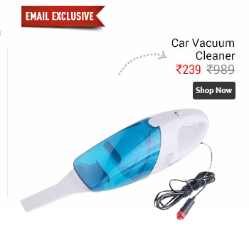 High Power 12V Portable Car Wet and Dry Hand-held Vacuum Cleaner (Blue, White)