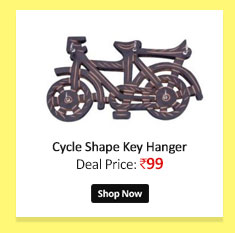 khan handicrafts Wooden Key Holder In Cycle Shape With Handicraft Design                                                              