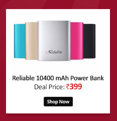 Reliable 10400 mAh Metal Tube RBL4 Power Bank - Assorted Colors- 6 Months Warranty