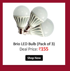 BRIO Led Bulb Combo 3W 5W 8W (Pack Of 3)