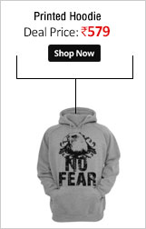 No_Fear-Printed Hooded Sweatshirt-GREY  