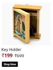 Rajasthani Gemstone Painting Key Holder Box -118  