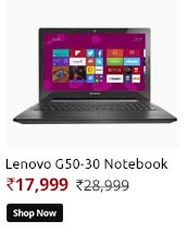 Lenovo G50-30 Notebook (4th Gen PQC/ 4GB/ 500GB/ Free DOS) (80G001VNIN)  