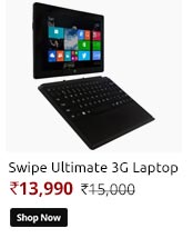 Swipe Ultimate 3G (2-in-1 Laptop) (Atom Baytrail Quad Core/ 2GB/ 32GB ROM/ Win10  