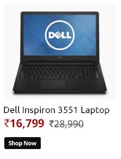 Dell Inspiron 3551 Laptop (Celeron N2840U/2GB RAM/500GB HDD/15.6"/Dos) Black  