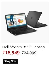 Dell Vostro 3558 Laptop (Celeron Dual Core/4 GB/500 GB/Black)  