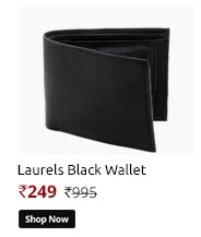 Laurels FCP Black Wallet (FCP-01)  