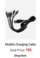 5 In 1 Usb Mobile Charging Cable- 100 Percent Cashback  