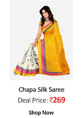 Kajal yellow colour chapa silk saree  