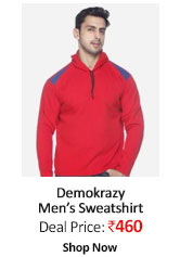 Demokrazy Hooded Sweatshirt For Men With Royal Contrast 2214115  