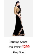 Janasya black color chiffon sari  