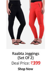 Raabta Black & Red Jegging Set of Two Combo RWJG-021  