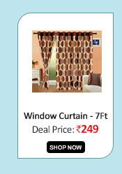 Cortina Punto Coffee 5Ft Window Curtain (Pun-150-Cof)  