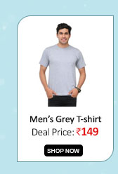 Plain Round Neck T-shirt (Grey Melange)  