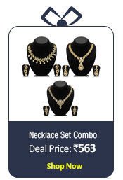 Sukkhi Glimmery 3 Pieces Necklace Set Combo  