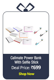 Callmate Power Bank Dream 13000 mAH with Selfie Stick with Aux Cable  