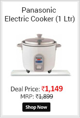 Panasonic Electric Cooker 1 Ltr. (Without Warmer) SR-WA10  