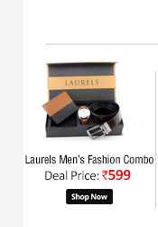 Laurels Premium Wallet, Watch And Belt Combo  