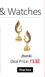 Voylla Peacock Inspired Pair Of Jhumki Earrings 235576  