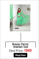 Fabliva Fabulous Designer Brasso Parrot Anarkali Suits  