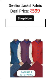 Gwalior Pack of 3 Modi Jacket Jute Fabric  