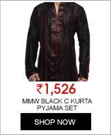 MMW Black C Kurta Pyjama Set